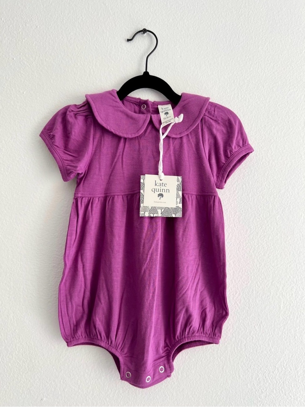 Kate Quinn Magenta Peter Pan Collar Bubble Romper